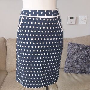The Limited Navy Polka Dot Skirt Size 14